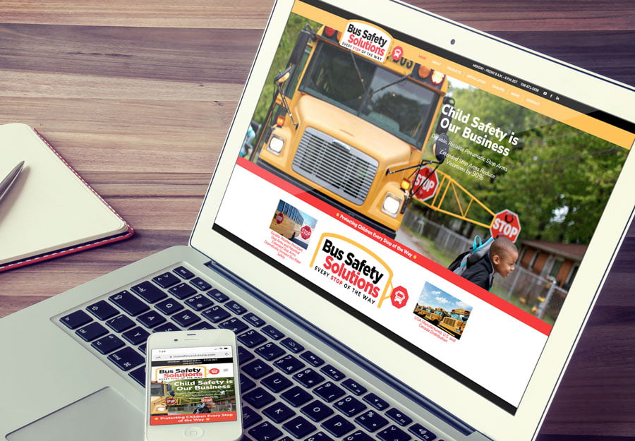Bus Safety Solutions Website Designed By Lin Taylor Marketing Group, Winston-Salem