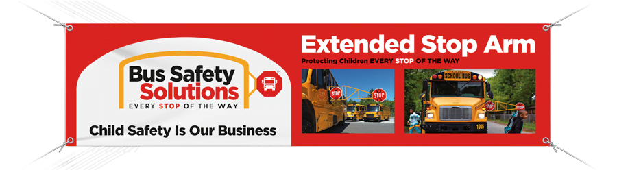 Bus Safety Solutions Banner Designed By Lin Taylor Marketing Group, Winston-Salem